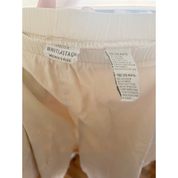 White Stag Womens Light Beige Elastic Waist Flat Front Stretch Pants 26/28 Av - Picture 4 of 4